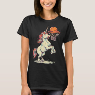 Sketll Slam Dunk Unicorn Bll Player Sketll Lover  T-Shirt