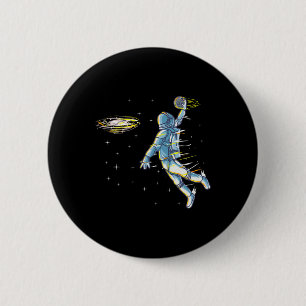 Sketll Space Astronaut Slam Dunk Jam Sports Humour 2 Inch Round Button