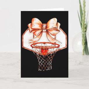 Sketll Sports Mom Game Day Bow Sketll Girl Gift  Card