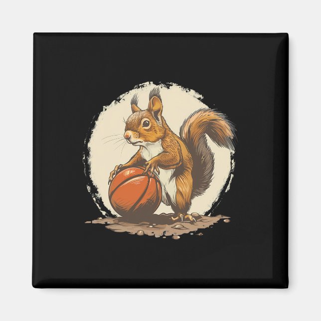 Sketll Squirrel Artwork Sketll Lover Bll Drawing  Magnet (Front)