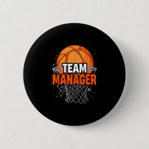 Sketll Team Manager Sports Game Lovers  2 Inch Round Button