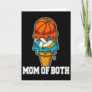 Sketll Volleyll Mom Ice Cream Drip Summer Game Day Card