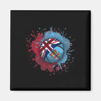 Sketll With Fiji Flag Magnet
