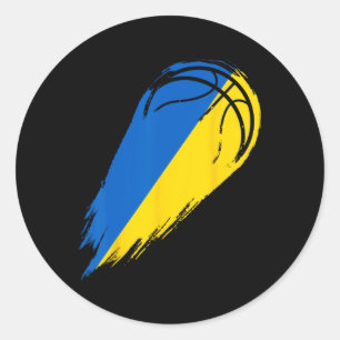 Sketll With Flag Of Patriotic Ukraine Classic Round Sticker