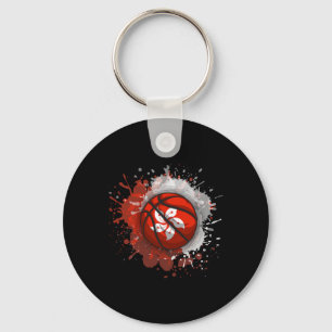 Sketll With Hong Kong Flag Keychain