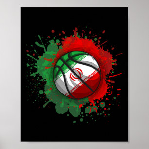 Sketll With Iran Flag Poster