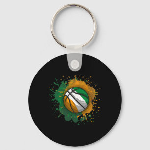 Sketll With Ivory Coast Flag Keychain