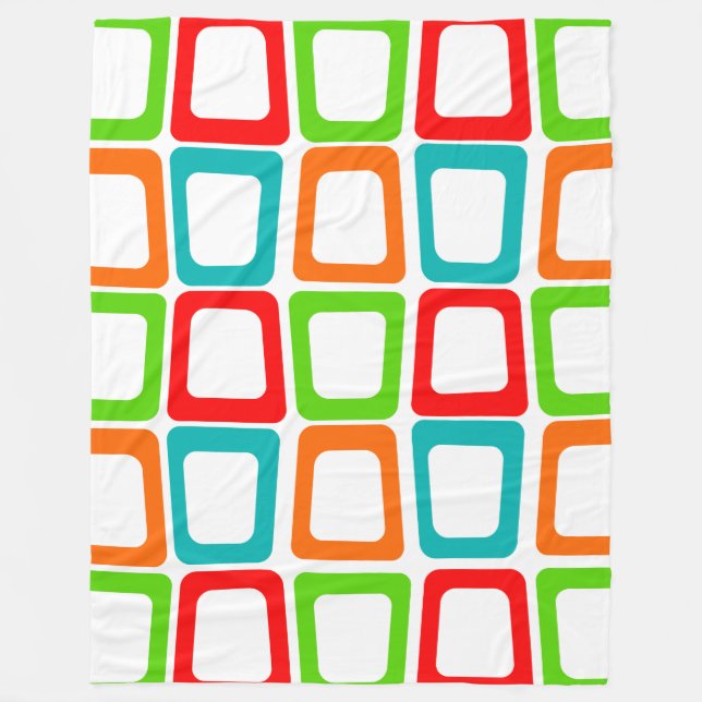 Skewed Rectangles  Fleece Blanket (Front)