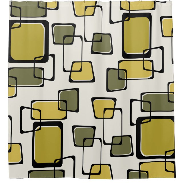 Skewed Squares Midcentury Pattern Chartreuse (Front)