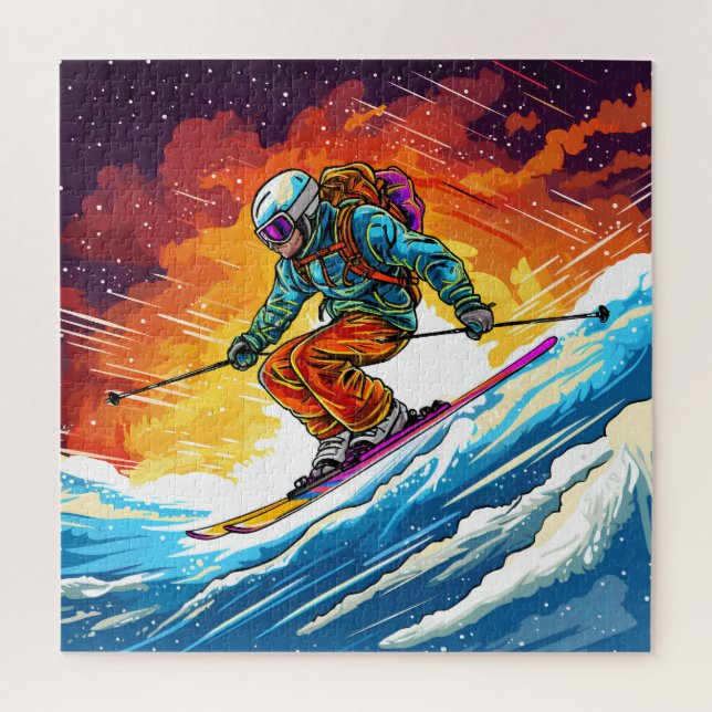Ski Action Jigsaw Puzzle (Vertical)