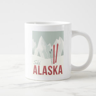 Ski Alaska Large Coffee Mug
