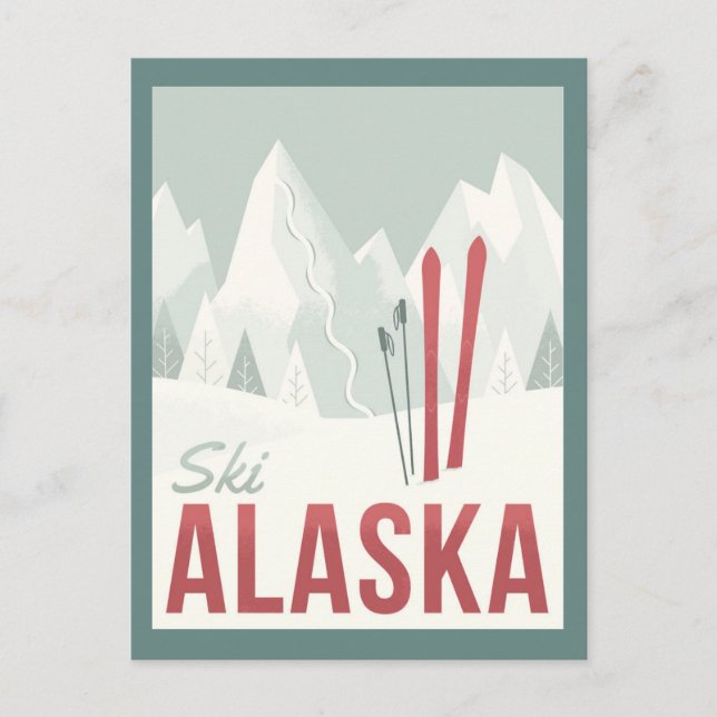 Ski Alaska Postcard (Front)