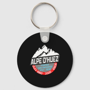 Ski Alpe D'huez T Shirt France Skiing Paradise Keychain