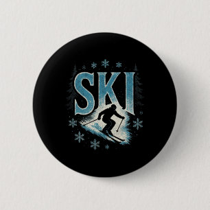 Ski - Alpine Downhill Racing Freestyle 2 Inch Round Button