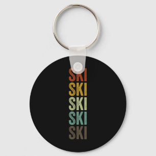 Ski Alpine Skier Keychain