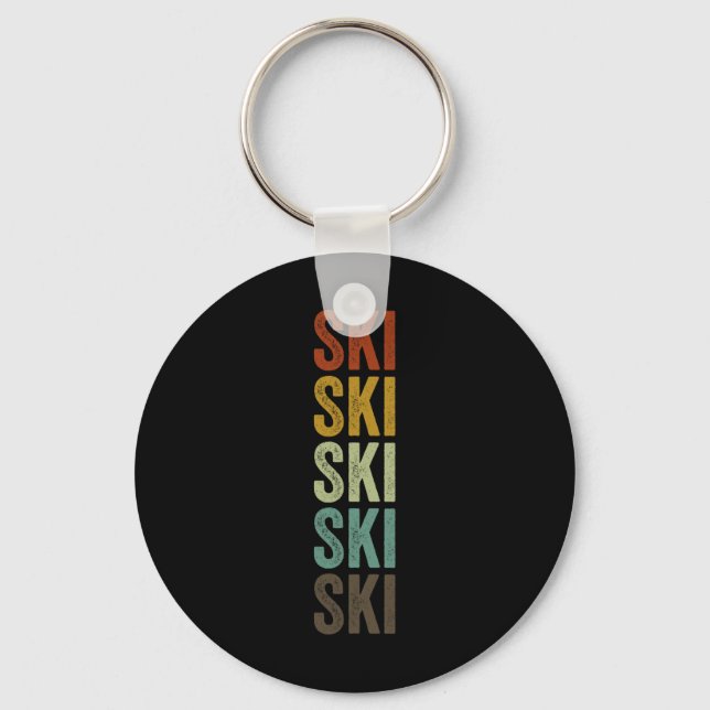 Ski Alpine Skier  Keychain (Front)