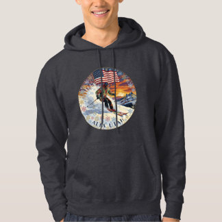 Ski Alta, Utah, Man Skier Hoodie