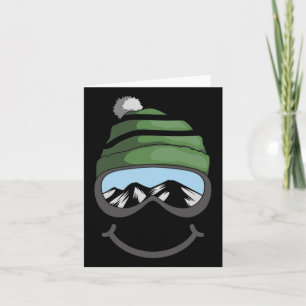 Ski And Snowboard Lover Gift Smiling Skier Or Boar Card