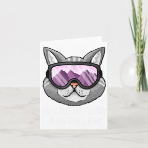 Ski And Snowboarding Mountain Lover Design Snowboa Card