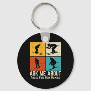 Ski Angel Fire New Mexico Mountain Skiing T Men An Keychain