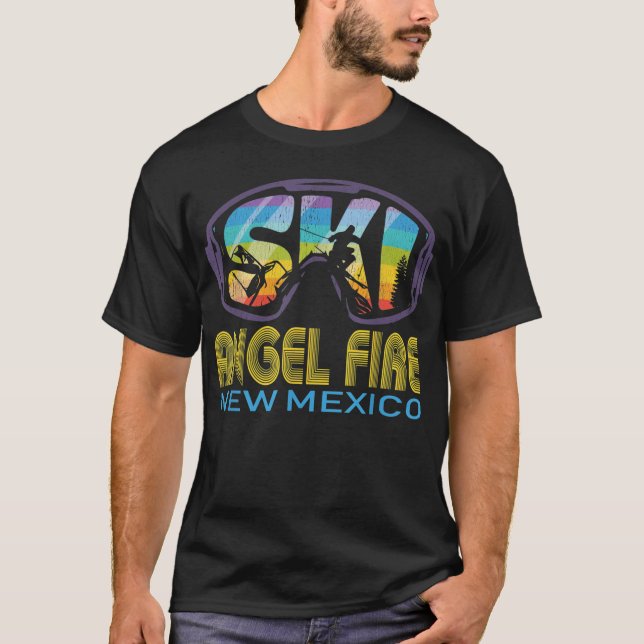 Ski Angel Fire New Mexico Skiing Vacation T-Shirt (Front)