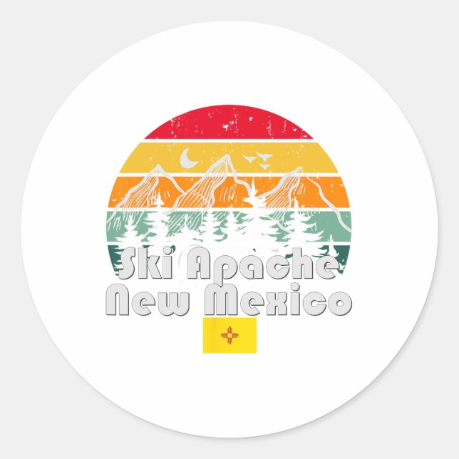 Ski Apache New Mexico  Classic Round Sticker (Front)