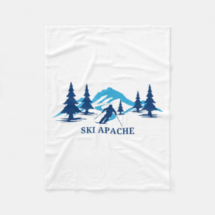Ski apache new mexico ski resort skiing skier fleece blanket