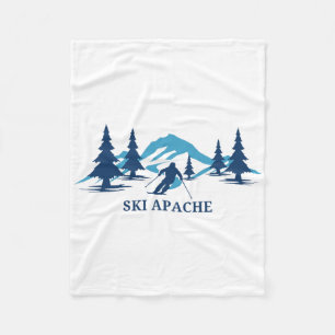 Ski Apache New Mexico Ski Resort Skiing Skier Fleece Blanket