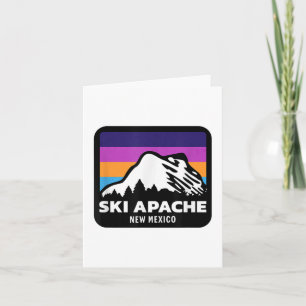 Ski Apache New Mexico Skiing Snowboarding Family T Card