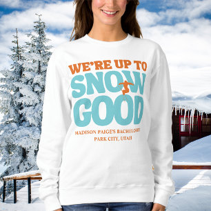 Ski Après Winter Bachelorette Party Turquoise Sweatshirt