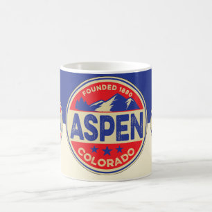 Ski Aspen Blue & Red Mug