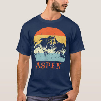 Ski Aspen,Colorado Vintage Retro Snow Ski Vacation T-Shirt