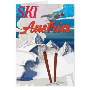 Ski Austria vintage travel poster