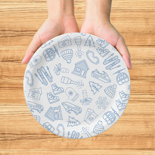 Ski Bachelorette Last Toast On The Slopes Paper Plate