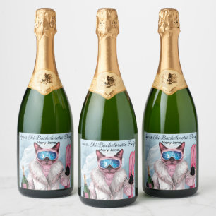 Ski Bachelorette Party  Bride on the Slope  Sparkling Wine Label
