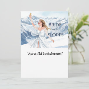 Ski Bachelorette Weekend Bride on the Slopes Invitation