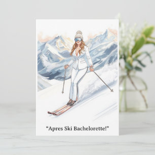 Ski Bachelorette Weekend Bride on the Slopes Invitation