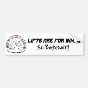 Ski Backcountry Bumper Sticker