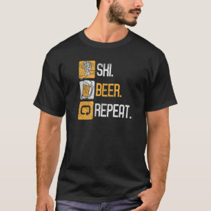 Ski Beer Repeat  Winter Snow Sports Alpine Nordic T-Shirt