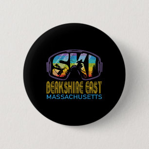 Ski Berkshire East Machusetts Skiing Vacation 2 Inch Round Button