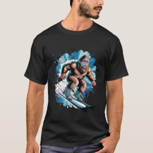 Ski Bigfoot Winter Sport Skier Funny Skiing Sasqua T-Shirt