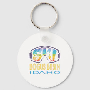 Ski Bogus Sin Idaho Skiing Vacation Keychain