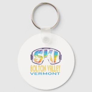 Ski Bolton Valley Vermont Skiing Vacation Keychain