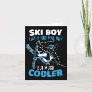 Ski Boys Skiing Mountain Sport Winter Card