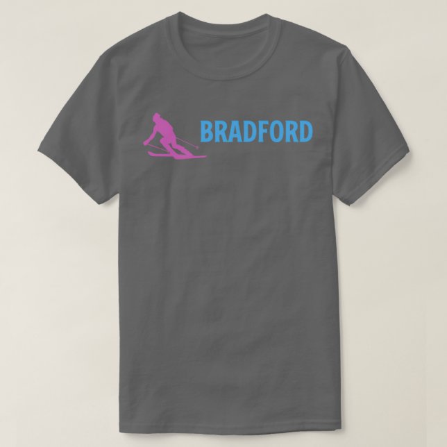 Ski Bradford Retro Bradford Mountain Resort Skiing T-Shirt (Design Front)