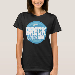 Ski Breck Colorado Souvenir Skiing Snowboard Vinta T-Shirt