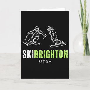 Ski Brighton Utah Skiing Snowboarding Resort Vacat Card
