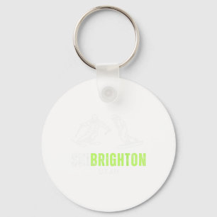Ski Brighton Utah Skiing Snowboarding Resort Vacat Keychain