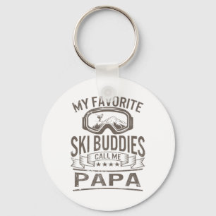 Ski Buddies Papa Skiing Goggles Snowboarding Grand Keychain