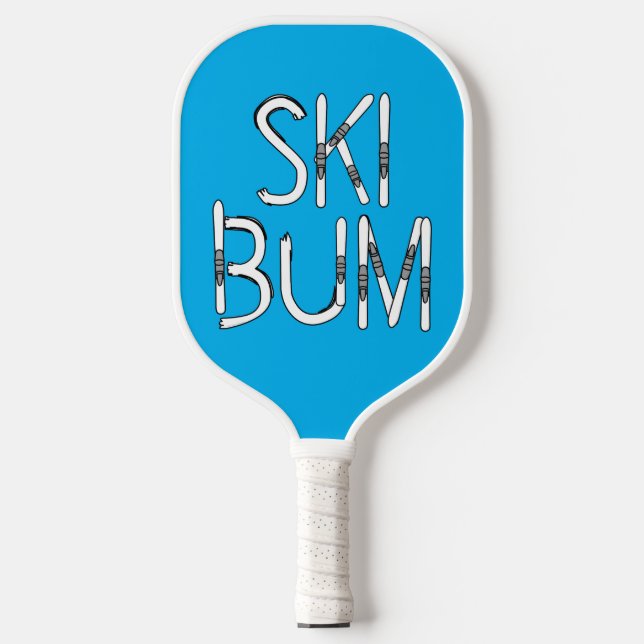 Ski Bum Skis Pickleball Paddle (Front)